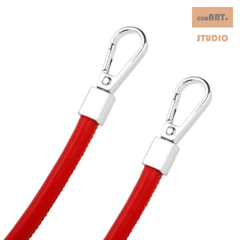 Uniwersalna smycz do telefonu / na ramię PU-05, RED / CZERWONY Uniwersalna smycz do telefonu / na ramię PU-05, RED / CZERWONY