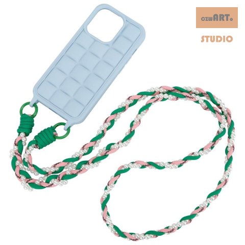 Uniwersalna smycz na szyję do telefonu / na ramię Pearl-08, GREEN / ZIELONY Uniwersalna smycz na szyję do telefonu / na ramię Pearl-08, GREEN / ZIELONY