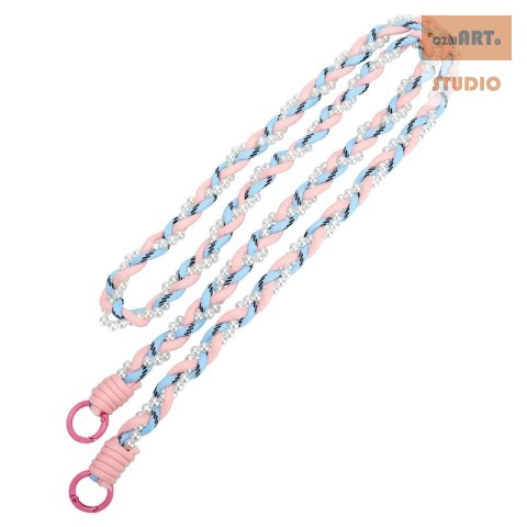 Uniwersalna smycz na szyję do telefonu / na ramię Pearl-08, PINK SAND/PUDROWY RÓŻ Uniwersalna smycz na szyję do telefonu / na ramię Pearl-08, PINK SAND/PUDROWY RÓŻ