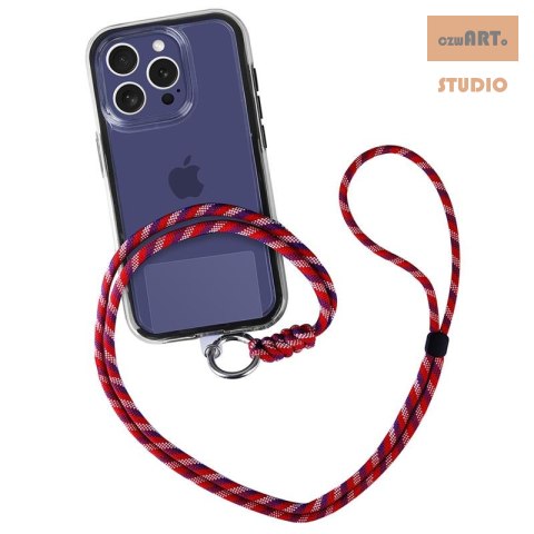 Uniwersalna smycz na szyję do telefonu / na ramię Ring-02, CZERWONO-NIEBIESKI Uniwersalna smycz na szyję do telefonu / na ramię Ring-02, CZERWONO-NIEBIESKI