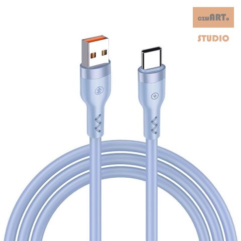 KABEL T-PHOX BOLD USB/USB-C 3A SKY BLUE