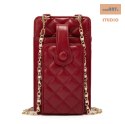 Pikowana torebka / saszetka na telefon 19*10,5*2cm, RED / CZERWONY