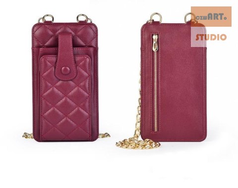 Pikowana torebka / saszetka na telefon 19*10,5*2cm, RED / CZERWONY Pikowana torebka / saszetka na telefon 19*10,5*2cm, RED / CZERWONY