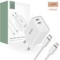 TECH-PROTECT ładowarka sieciowa C35W 2xUSB-C + KABEL LIGHTNING WHITE