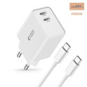 TECH-PROTECT ładowarka sieciowa C35W 2xUSB-C + KABEL USB-C WHITE