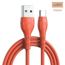 XO KABEL NB240 USB/USB-C 1m 2,4A pomarańczowy