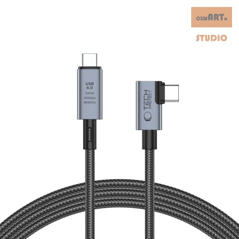 TECH-PROTECT KABEL ULTRABOOST MAX L USB 4.0 8K 40GBPS UBS 240W 1,5M GREY