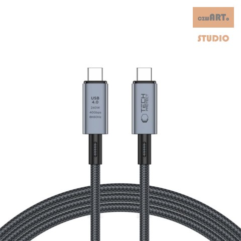 TECH-PROTECT KABEL ULTRABOOST MAX USB 4.0 8K 40GBPS UBS 240W 2M GREY