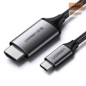 Ugreen kabel przewód HDMI - USB Typ C 4K 60 Hz 1,5 m czarno-szary