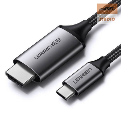 Ugreen kabel przewód HDMI - USB Typ C 4K 60 Hz 1,5 m czarno-szary