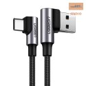 Ugreen kątowy kabel przewód USB- USB Typ C Quick Charge 3.0 QC3.0 3 A 0,5m