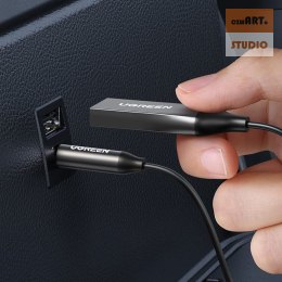 Ugreen odbiornik dźwięku Bluetooth 5.3 kabel USB adapter audio AUX jack czarny