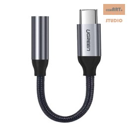 Ugreen przejściówka do słuchawek z 3,5mm mini jack na USB Typ C 10 cm szary