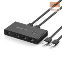 Ugreen switch box HUB przełącznik 4x USB 2.0 rozdzielacz USB czarny