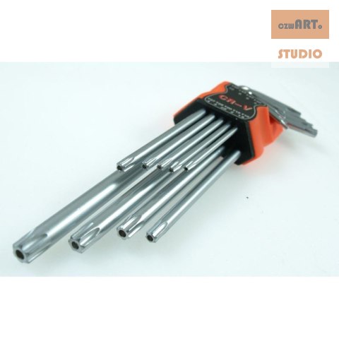 KLUCZE TORX Chrom-Vanadium zestaw 9szt. KLUCZE TORX Chrom-Vanadium zestaw 9szt.
