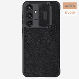 Nillkin Qin Pro Leather Case Samsung A55 5G, BLACK / CZARNY