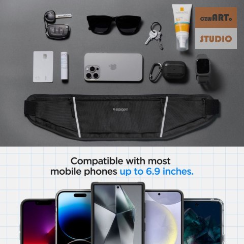 SPIGEN ARMBAND A710 DYNAMIC SHIELD WAIST BAG BLACK SPIGEN ARMBAND A710 DYNAMIC SHIELD WAIST BAG BLACK