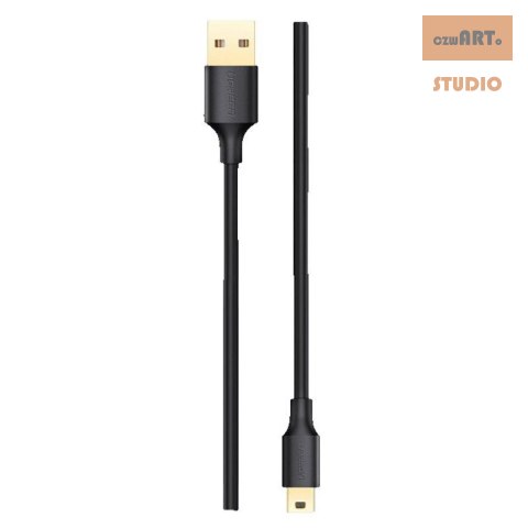 Ugreen 5-pinowy pozłacany kabel USB - mini USB 0,5m czarny