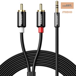 Ugreen kabel AV116 10583 audio mini jack 3,5 mm męski / 2RCA męski 1.5m - czarny