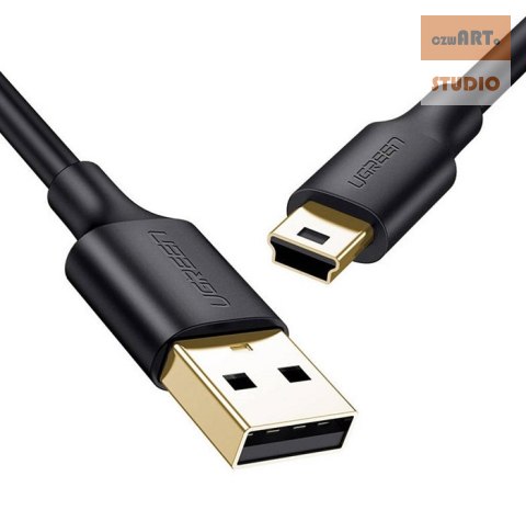 Ugreen kabel przewód USB - mini USB 480 Mbps 1 m czarny