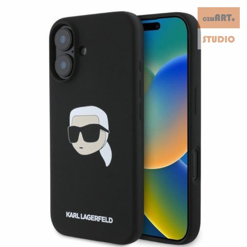 KARL LAGERFELD IPHONE 16 KARL HEAD PRINT MAGSAFE KLHMP16SSKHPPLK BLACK