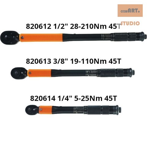 KLUCZ DYNAMOMETRYCZNY 1/4" Z BLOKADĄ 5-25 Nm KLUCZ DYNAMOMETRYCZNY 1/4" Z BLOKADĄ 5-25 Nm