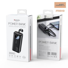 Yesido Powerbank YP42 30 000 mAh 22.5W QC3.0 + PD20W, LED, BLACK / CZARNY