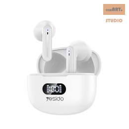 Yesido Słuchawki TWS19 (ENC) Bluetooth 5.3 WHITE / BIAŁY