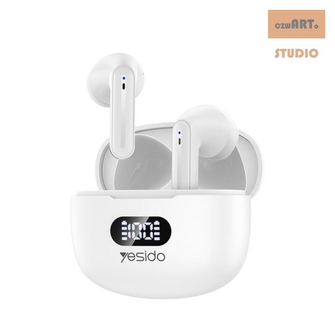 Yesido Słuchawki TWS19 (ENC) Bluetooth 5.3 WHITE / BIAŁY