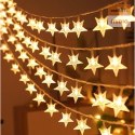 Girlanda 6m (40 lampek LED) USB Gwiazdki, WARM WHITE / CIEPŁY BIAŁY
