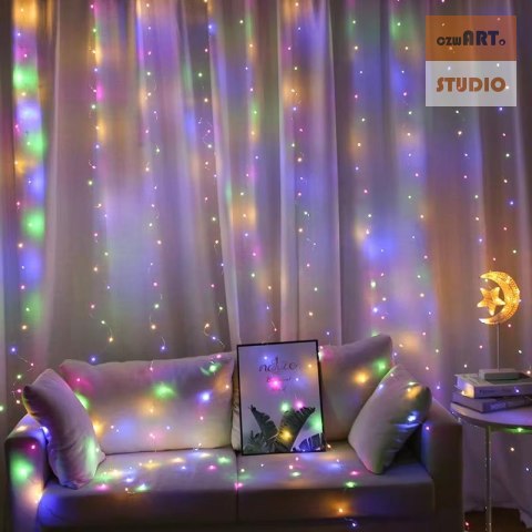 Kurtyna Ledowa (100 lampek LED) 3m x 1m MULTICOLOR / WIELOKOLOROWY Kurtyna Ledowa (100 lampek LED) 3m x 1m MULTICOLOR / WIELOKOLOROWY