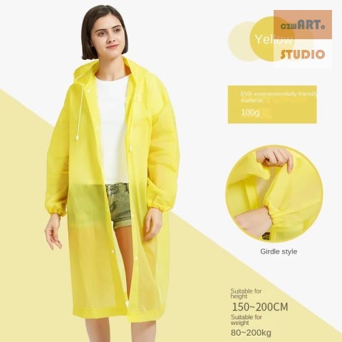 PŁASZCZ PRZECIWDESZCZOWY (ONE SIZE) YELLOW / ŻÓŁTY PŁASZCZ PRZECIWDESZCZOWY (ONE SIZE) YELLOW / ŻÓŁTY