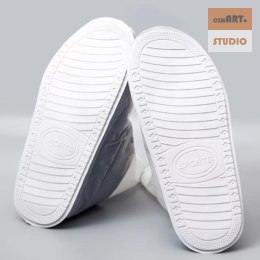 PRZECIWDESZCZOWE NAKŁADKI NA BUTY XL (41-42) NA SUWAK, WHITE / BIAŁY