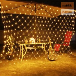 Sieć / Kurtyna Ledowa (240 lampek LED) 3m x 3m, WARM WHITE / CIEPŁY BIAŁY