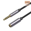 Yesido Kabel Audio YAU26 3.5mm Aux Male - 3.5mm Aux Female, 1m, BLACK / CZARNY