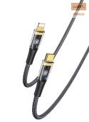 Yesido Kabel CA102 PD 20W Type-C/Lightning 2m PVC 3A, BLACK / CZARNY