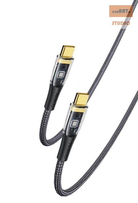 Yesido Kabel CA103 PD 100W Type-C/Type-C 1.2m PVC 5A, BLACK / CZARNY