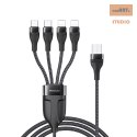 Yesido Kabel CA111 USB-4w1 (2xType-C + 2xLightning) 1.2m 4A, BLACK / CZARNY