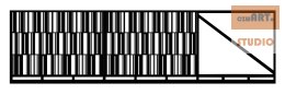 Brama przesuwna typ MODERN - 4,00 x 1,50 m