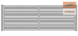 Brama typ WALL MIX 140/60/20 - 4,00 x 1,50 m