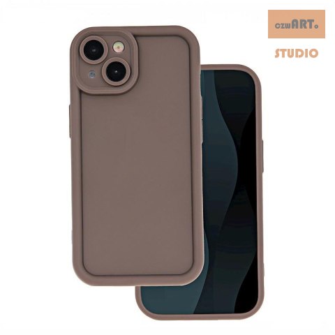 Etui RIM TPU iPhone 15 Pro BRĄZOWY / BROWN Etui RIM TPU iPhone 15 Pro BRĄZOWY / BROWN