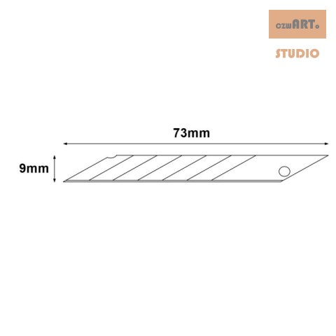 Ostrza do noża ostrze wymienne łamane 9 mm PRECISION 10szt SK-5 BLACK FINISH