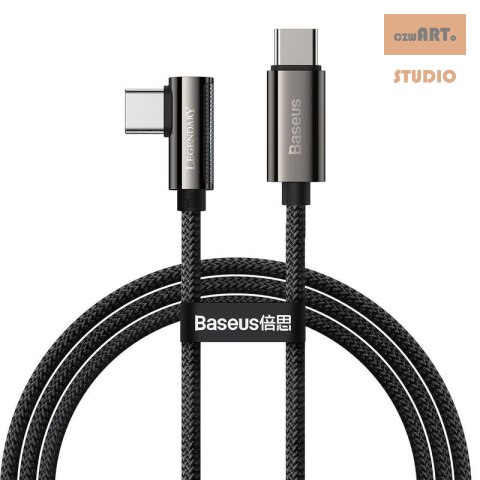 KABEL BASEUS LEGEND USB-C/USB-C PD 100W 1M 5A CZARNY/BLACK ELBOW