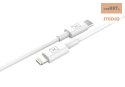 KABEL MX SHOCK 20W PD C/LIGHTNING WHITE/BIAŁY