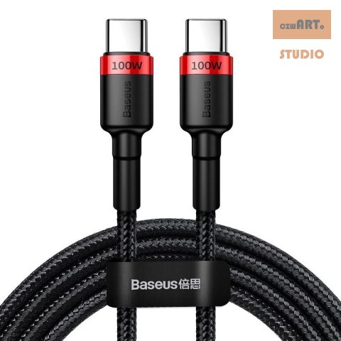 KABEL BASEUS CAFULE PD USB FOR TYPE-C/C 2M 100W 5A RED/BLACK