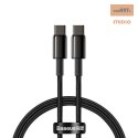 KABEL BASEUS TUNGSTEN GOLD TYPE-C/TYPE-C 100W 1M BLACK FAST CHARGE