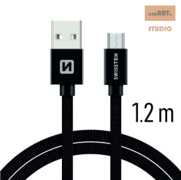 KABEL SWISSTEN TEXTILE USB/MICRO 1,2M BLACK