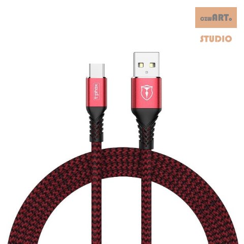 KABEL T-PHOX JAGGER TYPE-C RED 1M ; 2.4A