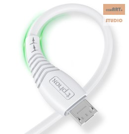 KABEL T-PHOX NATURE MICRO USB WHITE 1.2M 3A