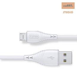 KABEL T-PHOX NATURE MICRO USB WHITE 1.2M 3A